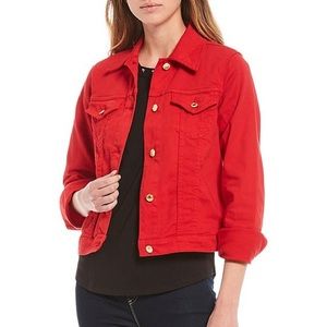 Michael Kors Red Denim Jacket